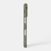 サファリの動物たち (ゾウ、キリン、ワニ、サイ) iPhone 16ケース (右側面)