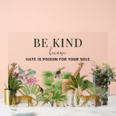 サファリの動物と感動的引用文 アクリルサイン (ウェディング)