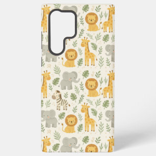 サファリの動物のぬいぐるみ SAMSUNG GALAXY S22 ULTRAケース