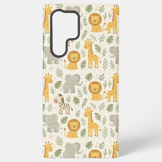 サファリの動物のぬいぐるみ SAMSUNG GALAXYケース (裏面)