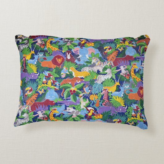 サファリの動物のアニメーション アクセントクッション (裏面)