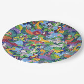 サファリの動物のアニメーション ペーパープレート (アングル)