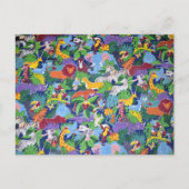 サファリの動物のアニメーション ポストカード (正面)