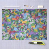 サファリの動物のアニメーション 薄葉紙 (クラフト)