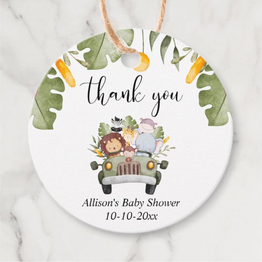 サファリの動物のジャングルテーマワイルドワン フェイバータグ (正面)