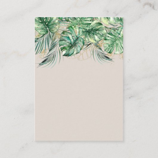 サファリの動物のジャングルモダンの赤ちゃんシャワーブック エンクロージャーカード (裏面)