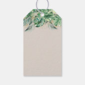 サファリの動物のジャングルモダンの赤ちゃんシャワー ギフトタグ (裏面)