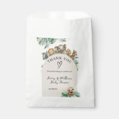 サファリの動物のジャングルモダンの赤ちゃんシャワー フェイバーバッグ (正面)