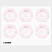 サファリの動物のトイルドジュエピンクベビーシャワー ラウンドシール (シート)