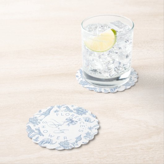 サファリの動物のトイレデジュイベビーシャワー ペーパーコースター (インサイチュ)