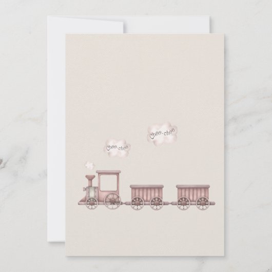 サファリの動物のトレーニング2回目の誕生日 招待状 (裏面)