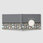 サファリの動物のパターン赤ちゃんシャワー ゲストブック (全面)