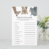 サファリの動物のベビー単語スクランブルゲーム (スタンド正面)