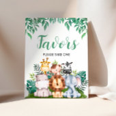 サファリの動物の好意のサイン |ワイルドワン誕生日 ポスター