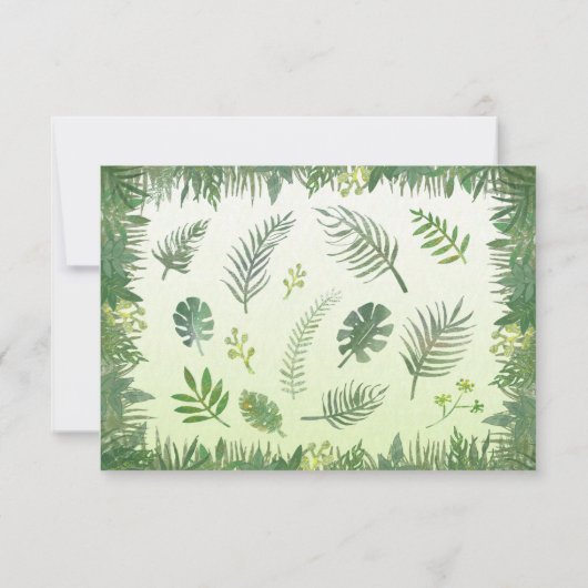 サファリの動物の子供のパーティー招待状（小） 招待状 (裏面)