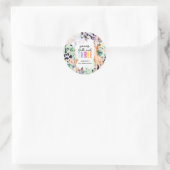 サファリの動物の幼稚園、野生園、3人の3歳の誕生日 ラウンドシール (バッグ)