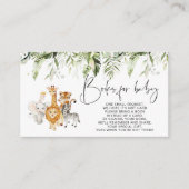 サファリの動物の本ベビーチケット エンクロージャーカード (正面)