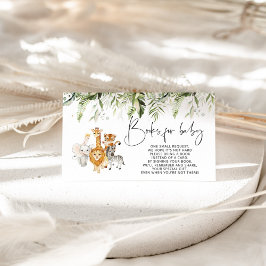 サファリの動物の本ベビーチケット エンクロージャーカード