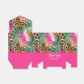 サファリの動物の毛皮のプリントとパーム離れのパターン フェイバーボックス (折り畳みなし)