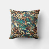 サファリの動物の毛皮のプリントパターン異国モダン クッション (裏面)