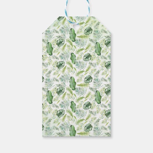 サファリの動物の熱帯ジャングルベビーシャワーのお気に入り ギフトタグ (裏面)