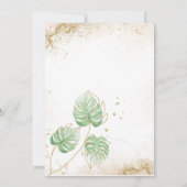 サファリの動物の熱帯緑の赤ちゃんシャワー 招待状 (裏面)