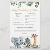 サファリの動物の緑のベビー予測アドバイス (正面)