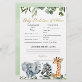 サファリの動物の緑のベビー予測アドバイス