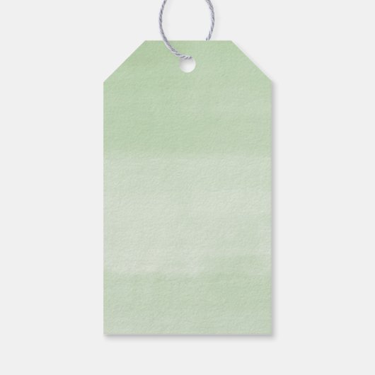 サファリの動物の緑の金ゴールド男女兼用好み ギフトタグ (裏面)