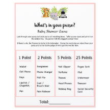 サファリの動物の赤ちゃんシャワーあなたの財布のゲームのwhats