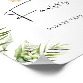 サファリの動物の赤ちゃんシャワーの好意 ポスター (角)