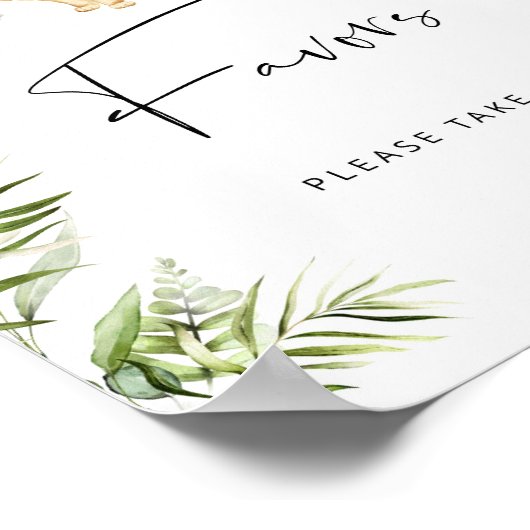 サファリの動物の赤ちゃんシャワーの好意 ポスター (角)