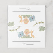 サファリの動物の赤ちゃんシャワーの途中でワイルドワン プレイスカード (外部開封)