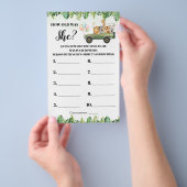 サファリの動物の赤ちゃんシャワーカード チラシ (ハンドル)