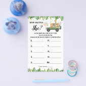 サファリの動物の赤ちゃんシャワーカード チラシ (シングル)