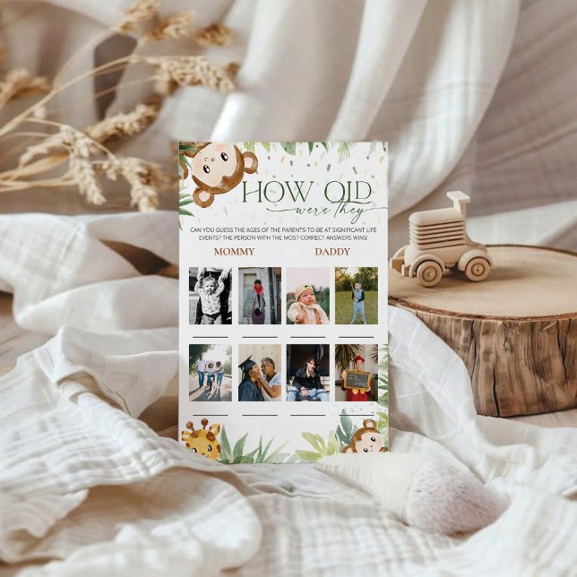 サファリの動物の赤ちゃんシャワーゲーム (クリエイターアップロード済み)