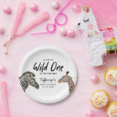 サファリの動物の赤ちゃんシャワー男女兼用 ペーパープレート (パーティー)