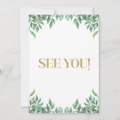 サファリの動物の赤ちゃんシャワー 招待状 (裏面)