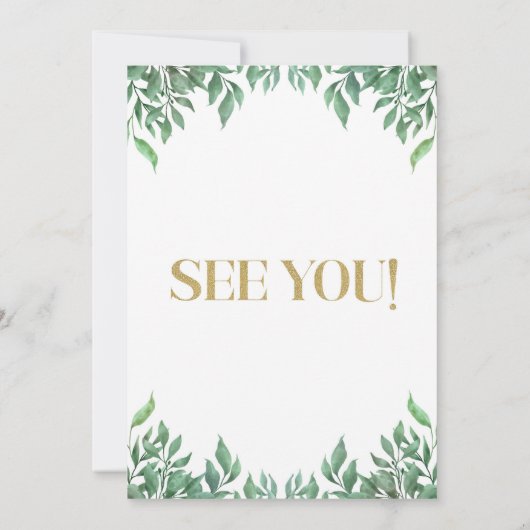 サファリの動物の赤ちゃんシャワー 招待状 (裏面)