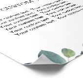 サファリの動物の赤カスタムちゃんシャワー記号8"x10" ポスター (角)