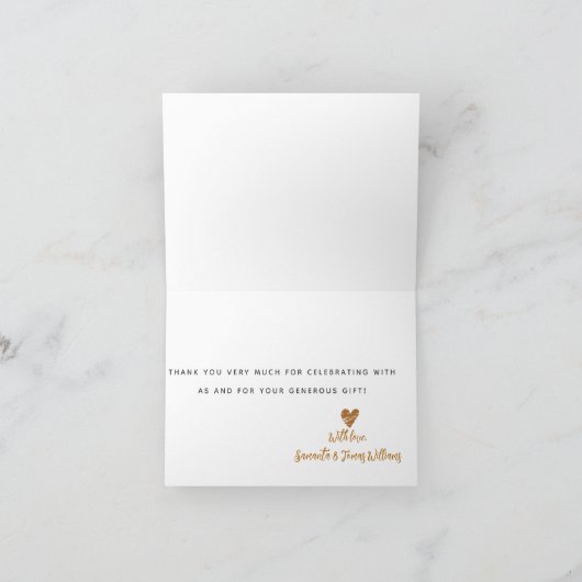 サファリの動物の野生の一モダンつの赤ちゃんシャワー サンキューカード (内部)