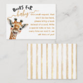 サファリの動物の野生モダンの1赤ちゃんシャワーブック エンクロージャーカード (正面/裏面)