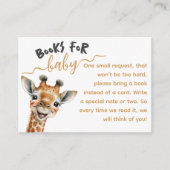 サファリの動物の野生モダンの1赤ちゃんシャワーブック エンクロージャーカード (正面)