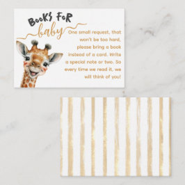 サファリの動物の野生モダンの1赤ちゃんシャワーブック エンクロージャーカード