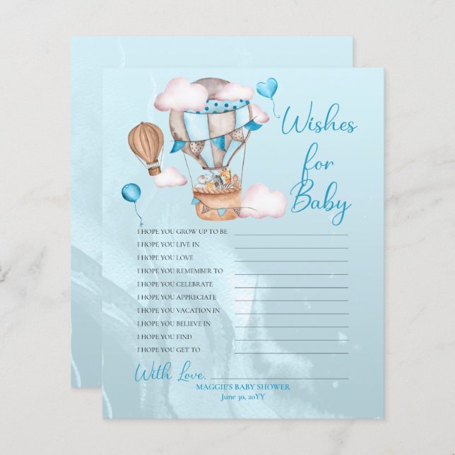 サファリの動物の風船がベビーゲームを希望 (正面/裏面)