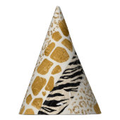 サファリの動物は野生の誕生日を印刷 パーティーハット (右)