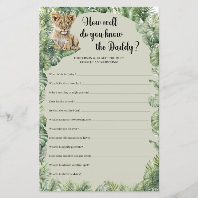 サファリの動物パパのゲームをよく知っている (正面)