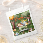 サファリの動物パーソナライズされたの赤ちゃんシャワー フェイバーバッグ (クリップ留めされた状態)