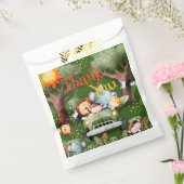 サファリの動物パーソナライズされたの赤ちゃんシャワー フェイバーバッグ (封をした状態)