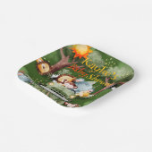 サファリの動物パーソナライズされたの赤ちゃんシャワー ペーパープレート (傾斜あり)